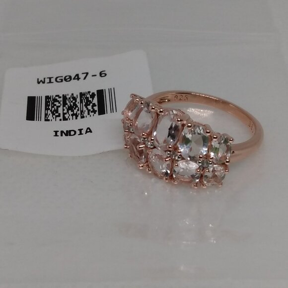 2.31ctw genuine morganite ring size 6 - Picture 5 of 6